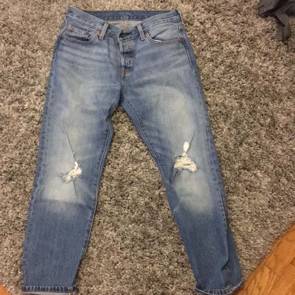 Levi’s cropped 501 CT jeans
